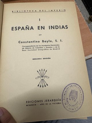Libro España en Indias segunda edición
