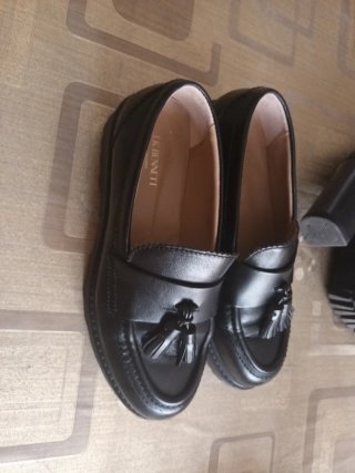 Mocasines negros con flecos