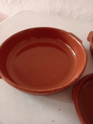 5 Cazuelas de Barro Varios Tamaños