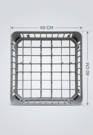 Cesta industrial lavavajillas 40x40 cm