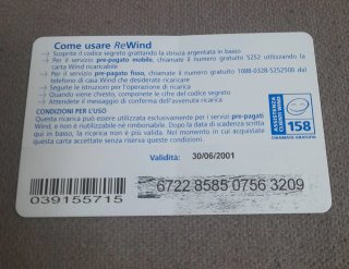 61 Ricariche telefoniche vintage