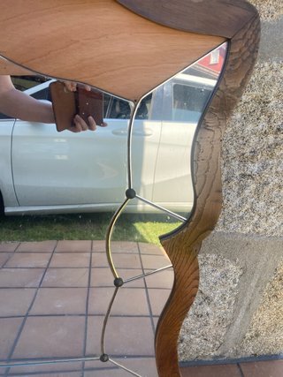 Espejo antiguo madera y cristal