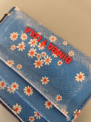 Monedero Bimba y Lola floral azul