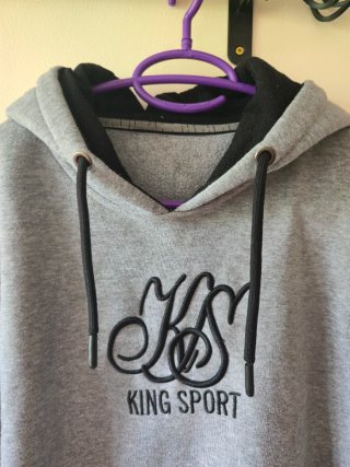 Sudadera King Sport Gris y Negra
