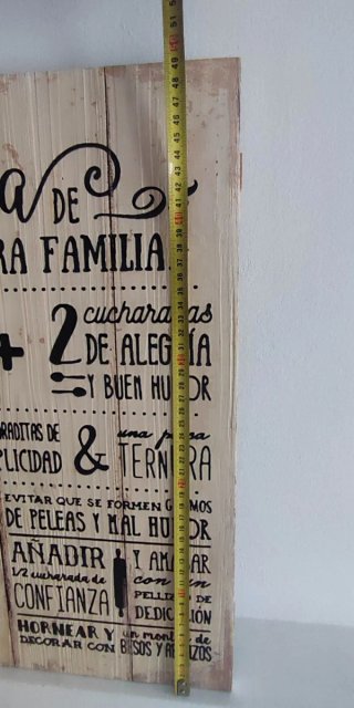 Cuadro decorativo La Receta de Nuestra Familia