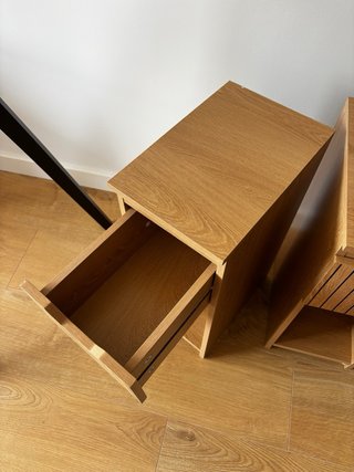 Juego 2 mesitas de noche madera