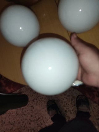 Conjunto 3 esferas cristal blancas vintage