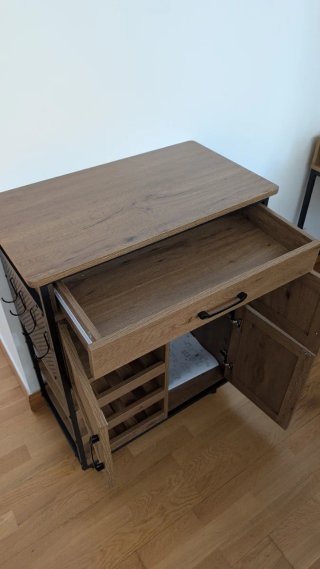 Mueble Bar Cocina con Cajones y Botellero