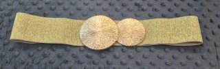 Cinturón elástico mujer dorado