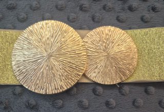 Cinturón elástico mujer dorado