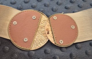 Cinturón elástico mujer dorado