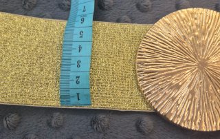 Cinturón elástico mujer dorado