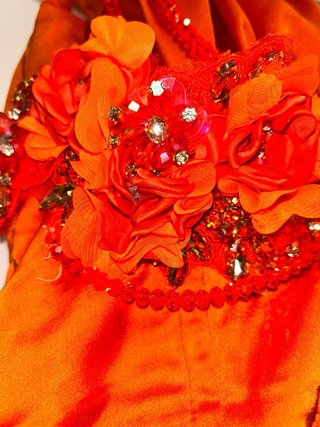 Vestido de fiesta naranja