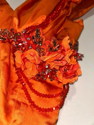 Vestido de fiesta naranja