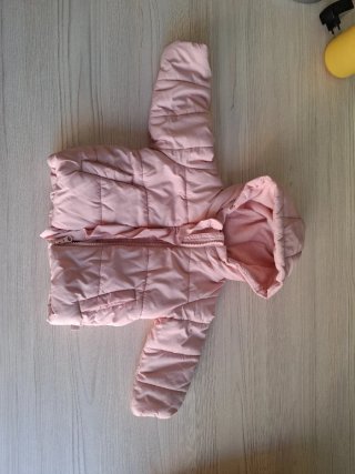 Abrigo acolchado rosa niña