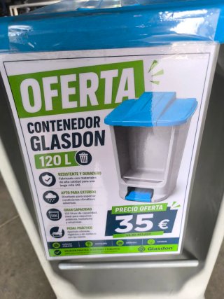 Contenedor de basura Glasdon 120L