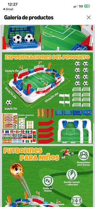 Mini Futbolín Mesa - Nuevo a Estrenar