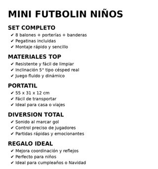 Mini Futbolín Mesa - Nuevo a Estrenar