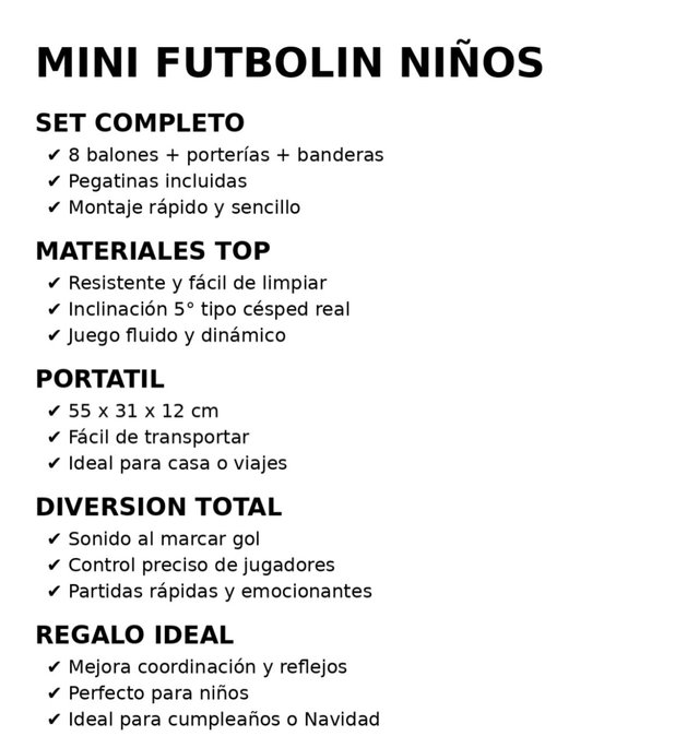 Mini Futbolín Mesa - Nuevo a Estrenar