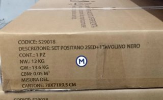 Set 2 sedie + tavolino Positano