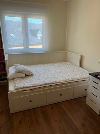 Cama diván con 3 cajones y 2 colchones