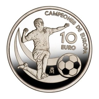 Moneda Plata 10€ Campeones Europa 2012 Proof