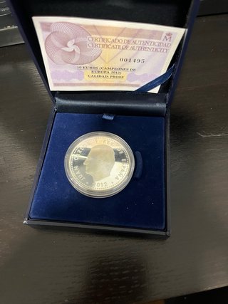 Moneda Plata 10€ Campeones Europa 2012 Proof