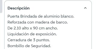 Puerta blindada aluminio con marco
