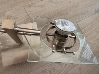 Lámpara de techo IKEA cristal y metal
