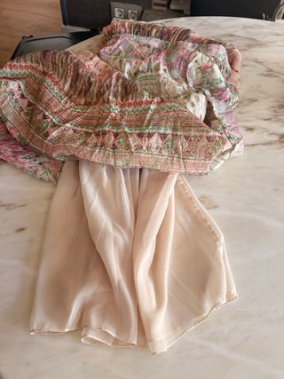 Vestido largo seda M