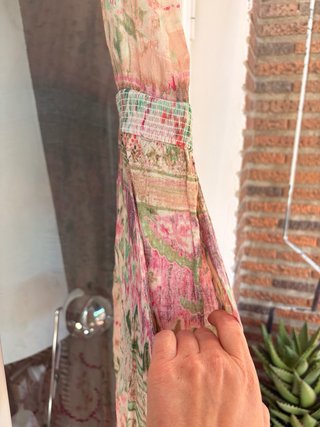 Vestido largo seda M