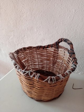 Lote 4 Cestas Mimbre Antiguas