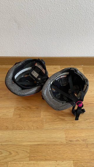 Cascos Bici Niños Rojo y Rosa