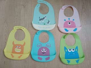 Pack 5 Baberos Silicona Infantiles