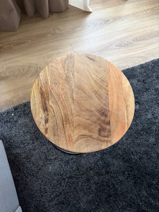 Mesa auxiliar madera de mango y metal