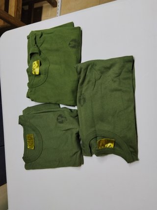 3 Camisetas Manga Corta Verde Militar