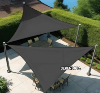 2 TOLDOS VELA TRIANGULARES DE SOMBREO 3X3X3