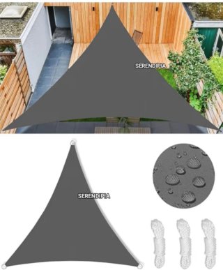 2 TOLDOS VELA TRIANGULARES DE SOMBREO 3X3X3