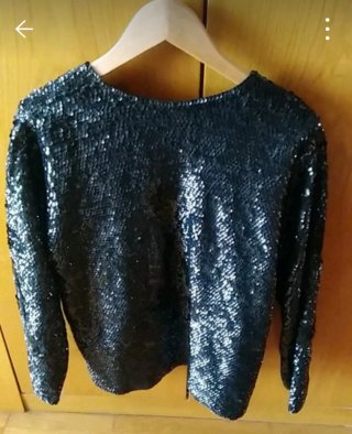 Chaqueta lentejuelas tornasolada/negra