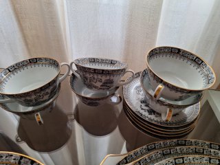 Vajilla Santa Clara Porcelana Dorada
