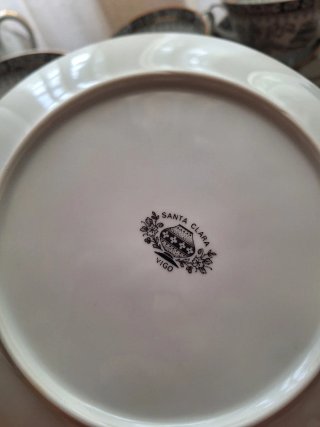 Vajilla Santa Clara Porcelana Dorada
