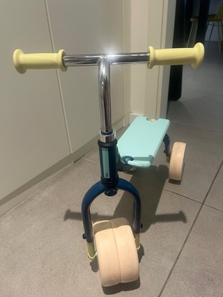 Bicicleta sin pedales 2 en 1 Azul/Crema