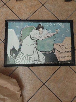 Cartel Codorniu Vintage Mide 79 x 53 cms