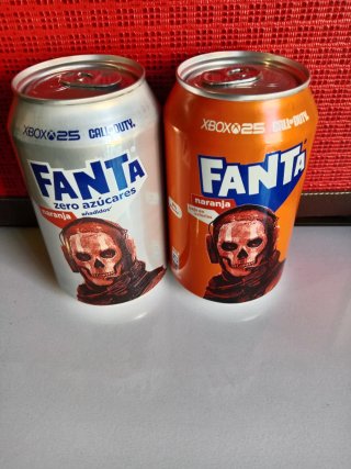2 Latas Fanta Naranja Xbox 25 Call of Duty
