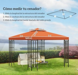 Techo repuesto cenador 3x3