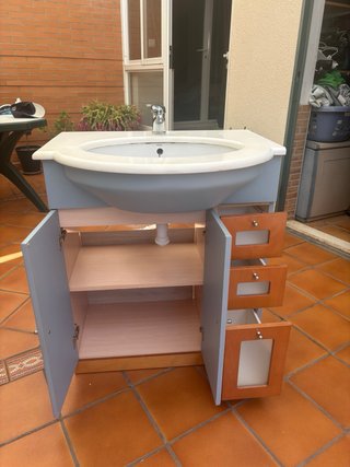 Mueble de baño haya y lavabo