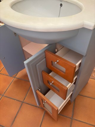 Mueble de baño haya y lavabo