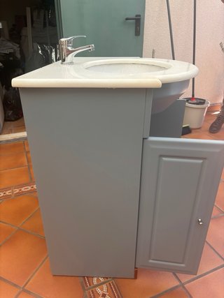 Mueble de baño haya y lavabo