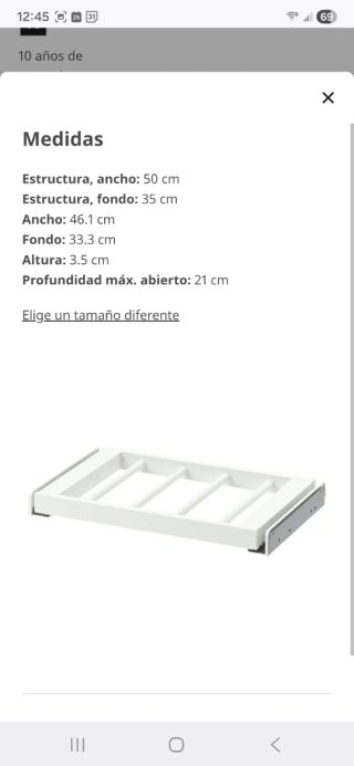 Pantalonero Ikea 55x35
