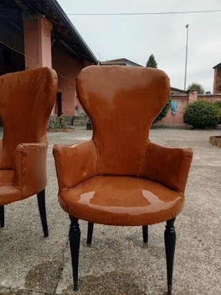 Coppia Poltroncine Vintage Pelle